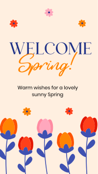 Welcome Spring Greeting Instagram Reel Design