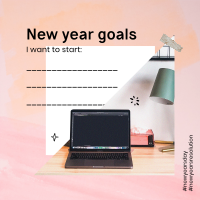New Year Goals Instagram Post