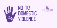 No to Domestic Violence Twitter Post