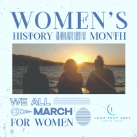 Women's History March Instagram Post Design