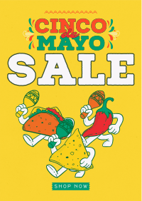 Cinco De Mayo Mascot Sale Flyer