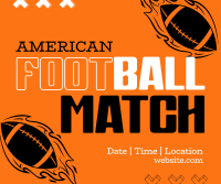 American Football Match Facebook Post Design