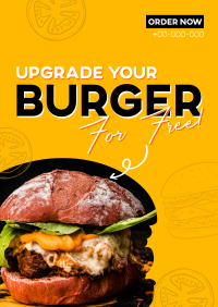 Free Burger Upgrade Poster