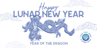 Lunar Year Chinese Dragon Twitter Post