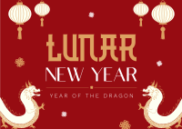 Lucky Lunar New Year Postcard