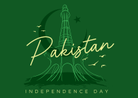 Pakistan Independence Day Postcard