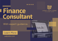 Modern Finance Consultant Postcard