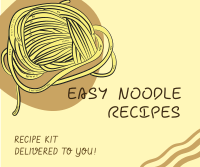 Raw Noodles Illustration Facebook Post Design