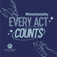 Handdrawn Humanitarian Day Instagram Post Image Preview