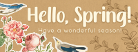 Scrapbook Hello Spring Facebook Cover Design