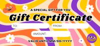 Hippy Era Gift Certificate Design