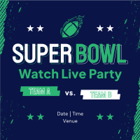 Football Watch Party Instagram Post Design