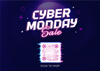 Cyber Monday Sale Postcard Design