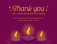 Happy Diwali Thank You Card