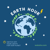 Recharging Earth Hour Instagram Post Design