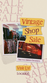 Retro Vintage Shop Sale Instagram Reel Image Preview