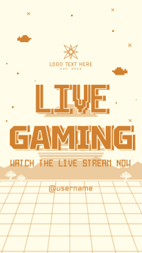 Retro Live Gaming Instagram Reel Image Preview