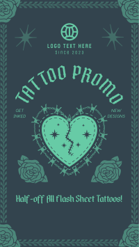 Retro Tattoo Shop TikTok Video Design