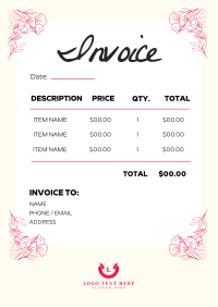 Trendy Handwritten Wedding Invoice Image Preview