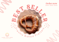 Tasty Pretzel Postcard Design