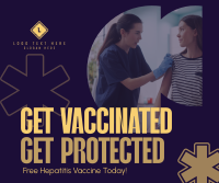 Get Hepatitis Vaccine Facebook Post Design