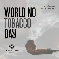 Minimalist Tobacco Day Instagram Post