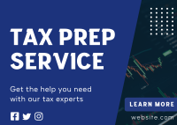Get Help with Our Tax Experts Postcard