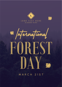 Minimalist Forest Day Flyer