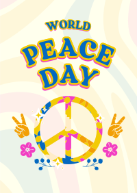 Hippie Peace Flyer Design