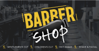 Grunge Barber Shop Services Facebook Ad