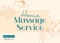 Home Massage Service Postcard