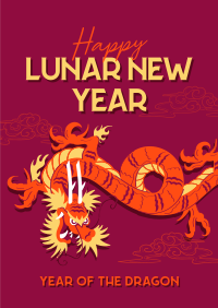 Lunar Year Chinese Dragon Poster