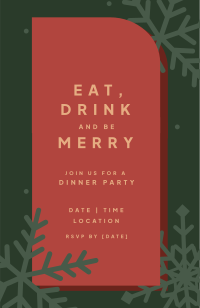Christmas Dinner Invitation Image Preview