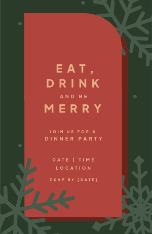 Christmas Dinner Invitation Image Preview