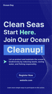 Ocean Day Clean Up Minimalist TikTok Video