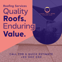 Minimalist Roofing Services Instagram Post