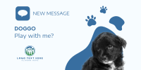 Dog New Message Twitter Post