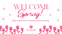 Welcome Spring Greeting Facebook Event Cover