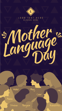 Abstract International Mother Language Day Video