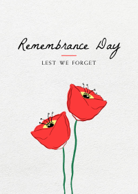 Simple Remembrance Day Poster