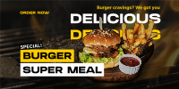 Special Burger Meal Twitter Post Design