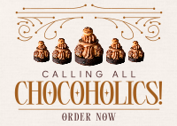 Chocoholics Dessert Postcard