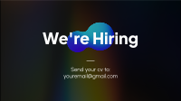 We're Hiring Holographic Facebook Event Cover