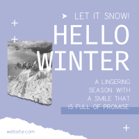 Hello Winter Instagram Post