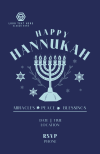 Hanukkah Menorah Greeting Invitation