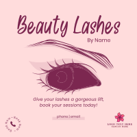 Beauty Lashes Instagram Post Design