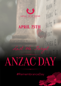 Silhouette Anzac Day Flyer