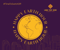 Earth Hour Lineart Facebook Post