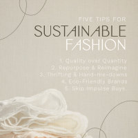 Chic Sustainable Fashion Tips Instagram Post Design