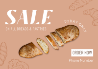 Bakery Sale Postcard Design